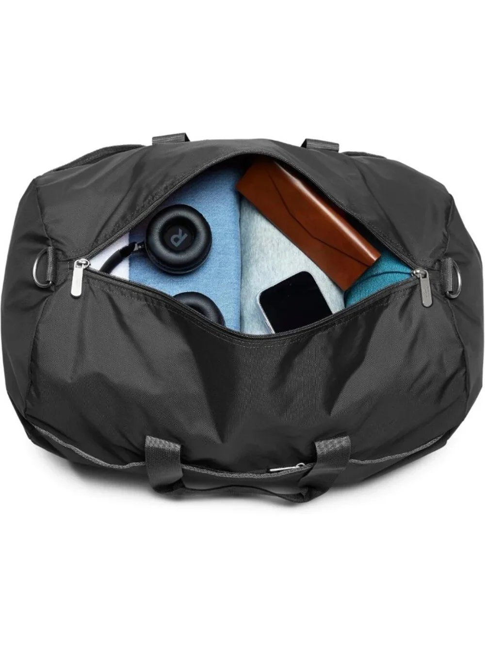 20-Inch Foldable Travel Duffel Bag - Packable Nylon, Multiple Pockets